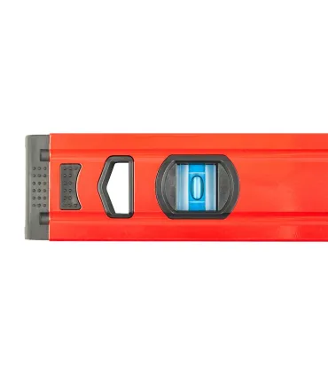 Poziomica budowlana aluminiowa MASTERTOOL PROFI 40 cm 2 libelki 0,5 mm/m 0,03° wnęka do montażu na rurach 37-0403