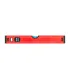 Poziomica budowlana aluminiowa MASTERTOOL PROFI 40 cm 2 libelki 0,5 mm/m 0,03° wnęka do montażu na rurach 37-0403