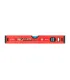Poziomica budowlana aluminiowa MASTERTOOL PROFI 40 cm 2 libelki 0,5 mm/m 0,03° wnęka do montażu na rurach 37-0403