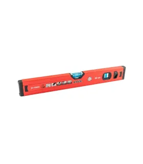 Poziomica budowlana aluminiowa MASTERTOOL PROFI 40 cm 2 libelki 0,5 mm/m 0,03° wnęka do montażu na rurach 37-0403