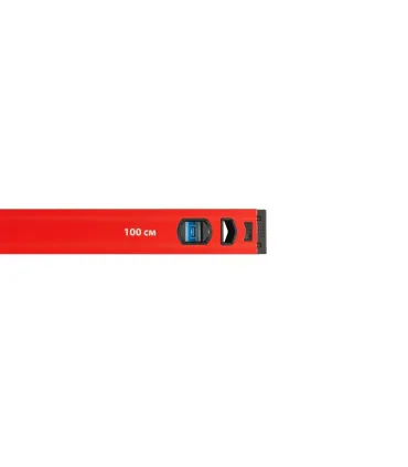 Poziomica budowlana aluminiowa MASTERTOOL PROFI 100 cm 2 libelki 0,5 mm/m 0,03° wnęka do montażu na rurach 37-1003
