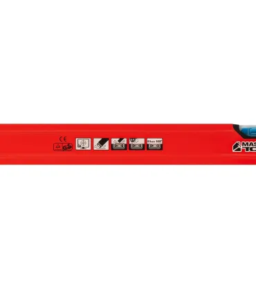 Poziomica budowlana aluminiowa MASTERTOOL PROFI 100 cm 2 libelki 0,5 mm/m 0,03° wnęka do montażu na rurach 37-1003