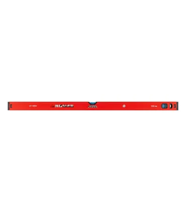 Poziomica budowlana aluminiowa MASTERTOOL PROFI 100 cm 2 libelki 0,5 mm/m 0,03° wnęka do montażu na rurach 37-1003
