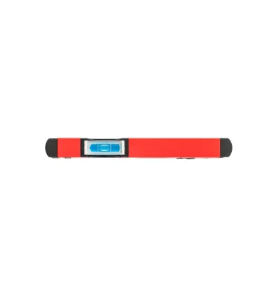 Poziomica aluminiowa budowlana MASTERTOOL PROFI 20 cm 2 libelki 0,5 mm/m 0,03° wnęka do montażu na rurach 37-0203
