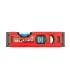 Poziomica aluminiowa budowlana MASTERTOOL PROFI 20 cm 2 libelki 0,5 mm/m 0,03° wnęka do montażu na rurach 37-0203