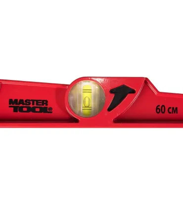 Poziomica żeliwna MASTERTOOL 60 cm z lusterkiem 2 libelki 0,5 mm/m 0,03° 33-0602
