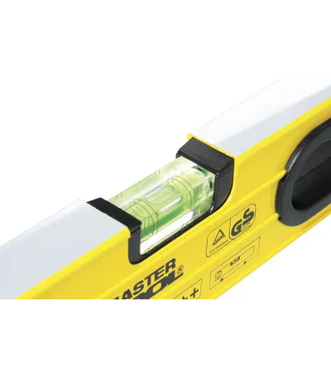 Poziomica aluminiowa MASTERTOOL PROFI budowlana 60 cm 3 libelki 0,5 mm/m 0,03° gumowe uchwyty 36-0603