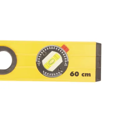 Poziomica aluminiowa MASTERTOOL PROFI budowlana 60 cm 3 libelki 0,5 mm/m 0,03° gumowe uchwyty 36-0603