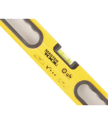 Poziomica aluminiowa MASTERTOOL PROFI budowlana 60 cm 3 libelki 0,5 mm/m 0,03° gumowe uchwyty 36-0603