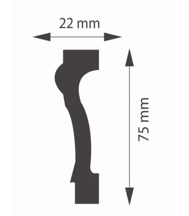 Dekoracyjna listwa ścienna DMS WD07A 200 x 7.5 cm
