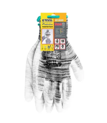 Rękawice robocze MASTERTOOL dziane bezszwowe z powłoką PU Camouflage 10" 83-0662