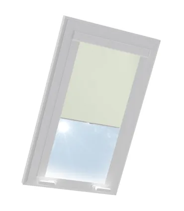 Roleta termoizolacyjna na okno dachowe VELUX w aluminiowej kasecie Kremowa