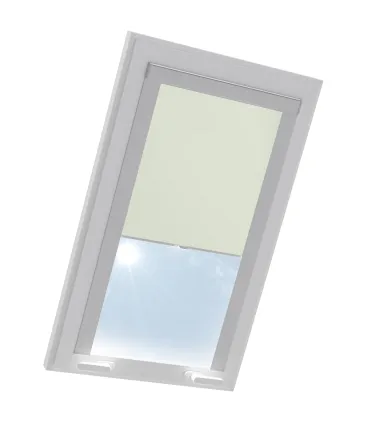 Roleta termoizolacyjna na okno dachowe VELUX w aluminiowej kasecie Kremowa