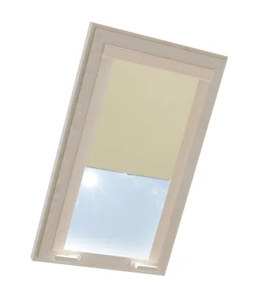 Roleta termoizolacyjna na okno dachowe VELUX w aluminiowej kasecie Beżowa