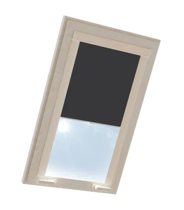 Roleta termoizolacyjna na okno dachowe VELUX w aluminiowej kasecie Ciemnoszara