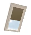 Roleta termoizolacyjna na okno dachowe VELUX w aluminiowej kasecie Brązowa