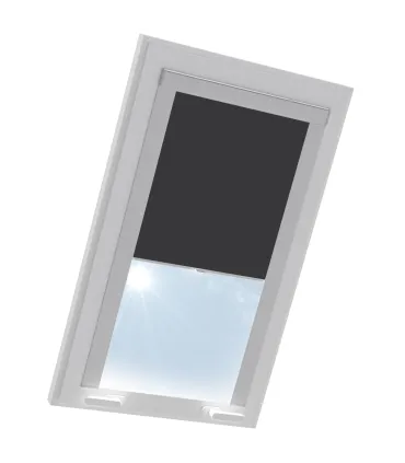 Roleta termoizolacyjna na okno dachowe FAKRO w kasecie aluminiowej Ciemnoszara