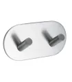 Podwójny samoprzylepny wieszak Inox matt, Base 100, 60507-21