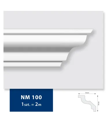 Listwa dekoracyjna na sufit NM100 200x7x7 cm DSM