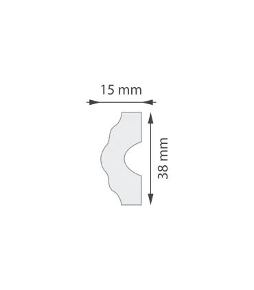 Listwa dekoracyjna sufitowa NI40 200 x 3,8 x 1,5 cm DSM