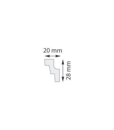 Dekoracyjna listwa sufitowa NT30 200 x 2,8 x 2 cm DSM