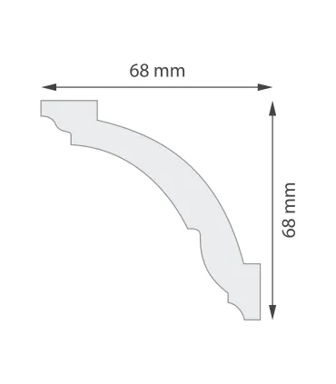 Listwa dekoracyjna na sufit NAS 200 x 6,8 x 6,8 cm DSM