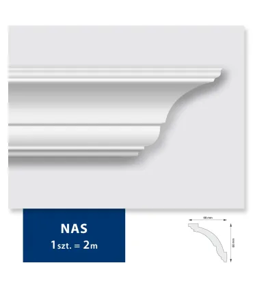 Listwa dekoracyjna na sufit NAS 200 x 6,8 x 6,8 cm DSM