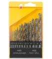 Zestaw wierteł do metalu MASTERTOOL 13 szt. HSS 2 - 8 mm plastikowy box WHITE 11-0513