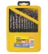 Zestaw wierteł do metalu MASTERTOOL 19 szt. HSS 1 - 10 mm metalowe pudełko WHITE 11-0119