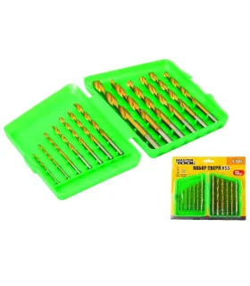 Zestaw wierteł do metalu MASTERTOOL 13 szt. HSS 1,5 - 6,5 mm plastikowe pudełko TiN 11-1305