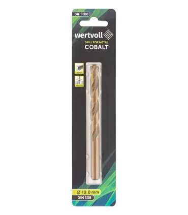Wiertło do metalu WERTVOLL HSS COBALT 10,0x133 mm COBALT DIN338 DR-5100