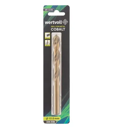 Wiertło do metalu WERTVOLL HSS COBALT 13,0*151 mm DIN338 DR-5130