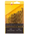 Zestaw wierteł MASTERTOOL do metalu 13 szt. HSS TiN 2 - 8 mm plastikowa skrzynka TITAN 11-0413