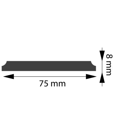 Gipsowa listwa okładzinowa WP075A/29 z polistyrenu 7,5 x 270 cm DMS