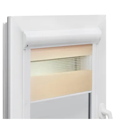 Roleta Dzień i Noc w aluminiowej kasecie seria Elite olcha miodowa