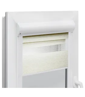 Roleta Dzień i Noc w aluminiowej kasecie Elite seria dąb bielony
