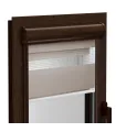 Roleta Dzień i Noc w aluminiowej brązowej kasecie (orzech) Elite seria naturalny palisander