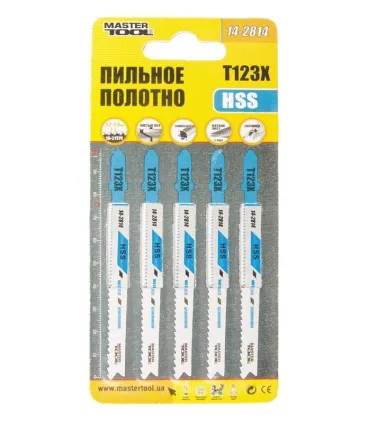 Brzeszczoty do wyrzynarki HCS MASTERTOOL PROGRESSOR do metalu cięcie czyste proste 10-21TPI/100 mm T123X 5 szt. 14-2814