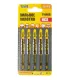 Brzeszczoty do wyrzynarki HCS MASTERTOOL do drewna/tworzyw sztucznych szybkie proste cięcie odwrócone 6TPI/100 mm 5 szt. 14-2818