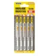 Brzeszczoty do wyrzynarki HCS MASTERTOOL T301DL do drewna/ tworzywa sztucznego czyste proste cięcie 6TPI/132 mm 5 szt. 14-2821