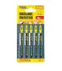 Brzeszczoty do wyrzynarki HCS MASTERTOOL T144D do drewna/ plastiku szybkie proste cięcie 6TPI/100 mm 5 szt. 14-2803