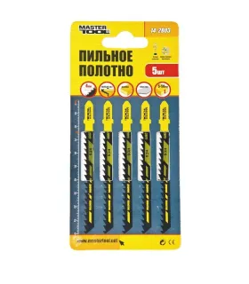 Brzeszczoty do wyrzynarki HCS MASTERTOOL T144D do drewna/ plastiku szybkie proste cięcie 6TPI/100 mm 5 szt. 14-2803