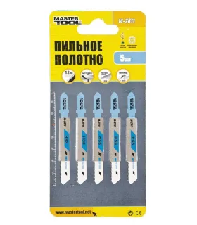 Brzeszczoty do wyrzynarki HCS MASTERTOOL T118A do metalu cięcie czyste proste 21TPI/77 mm 5 szt. 14-2811