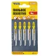 Brzeszczoty do wyrzynarki HCS MASTERTOOL T101AO do drewna/tworzyw sztucznych czyste cięcie kształtowe 20TPI/77 mm 5 szt. 14-2808
