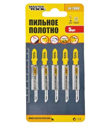 Brzeszczoty do wyrzynarki HCS MASTERTOOL T101AO do drewna/tworzyw sztucznych czyste cięcie kształtowe 20TPI/77 mm 5 szt. 14-2808