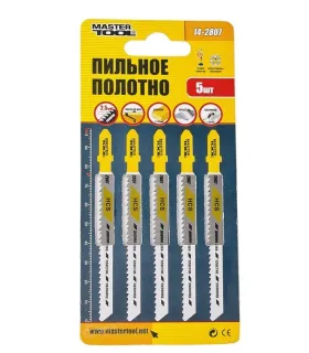 Brzeszczoty do wyrzynarki HCS MASTERTOOL T101BR do drewna/tworzyw sztucznych równe cięcie, odwrócone 10TPI/100 mm 5 szt. 14-2807