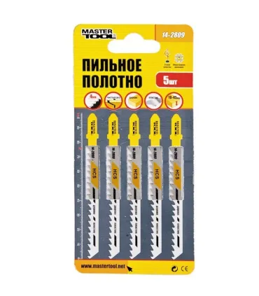 Brzeszczoty do wyrzynarki HCS MASTERTOOL T101D do drewna/ tworzywa sztucznego czyste cięcie proste 6TPI/100 mm 5 szt. 14-2809