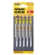 Brzeszczoty do wyrzynarki HCS MASTERTOOL T301CD do drewna/ tworzywa sztucznego czyste cięcie proste 8TPI/116 mm 5 szt. 14-2804