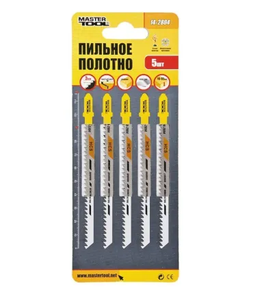 Brzeszczoty do wyrzynarki HCS MASTERTOOL T301CD do drewna/ tworzywa sztucznego czyste cięcie proste 8TPI/116 mm 5 szt. 14-2804