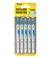 Brzeszczoty do wyrzynarki MASTERTOOL HCS do metalu czyste proste cięcie 21TPI/132 mm 5 szt. 14-2813